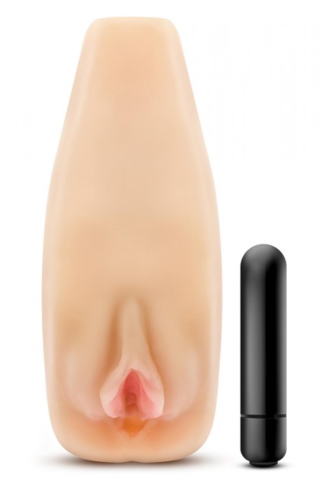 Мастурбатор-вагина с вибрацией Soft   Wet Natasha Realistic Beige Masturbator - Blush Novelties - в Ижевске купить с доставкой