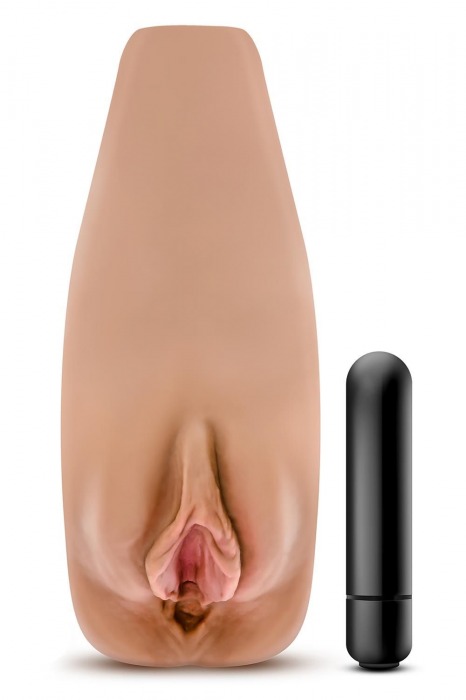 Маструбатор-вагина с вибрацией Soft   Wet Renata Realistic Tan Masturbator - Blush Novelties - в Ижевске купить с доставкой