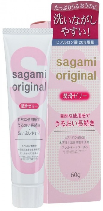 Гель-смазка на водной основе Sagami Original - 60 гр. - Sagami - купить с доставкой в Ижевске