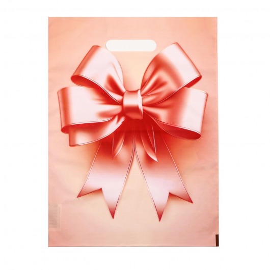 Пакет с принтом в виде банта с вырубной ручкой (30х40 см) - Сима-Ленд - купить с доставкой в Ижевске
