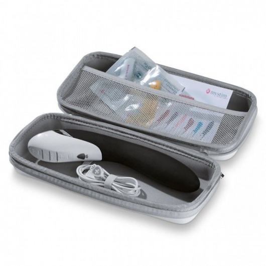 Вибратор с электростимуляцией Sizzling Simon Black Edition - 27 см. - MyStim - купить с доставкой в Ижевске