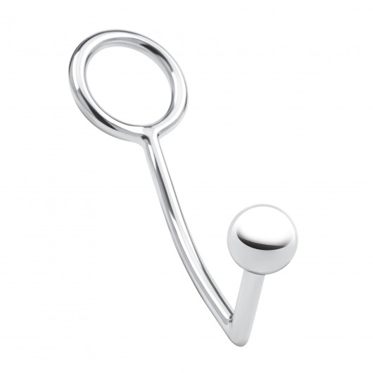 Кольцо на пенис с анальным стимулятором Stainless Steel Anal Hook   Cock Ring - BlueLine - в Ижевске купить с доставкой