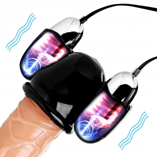 Черная стимулирующая насадка для головки полового члена Multi Speed Vibrating Penis Head Teaser - XR Brands - в Ижевске купить с доставкой