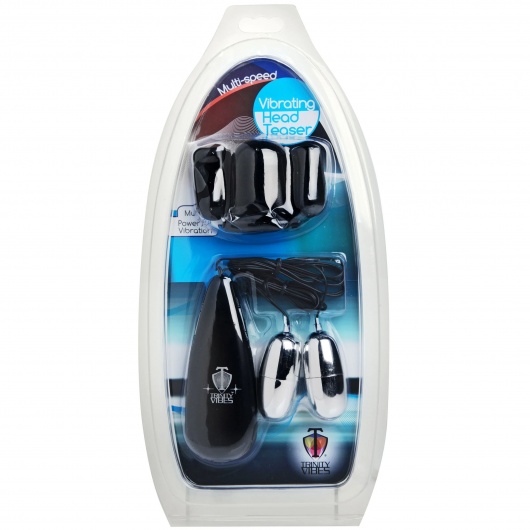 Черная стимулирующая насадка для головки полового члена Multi Speed Vibrating Penis Head Teaser - XR Brands - в Ижевске купить с доставкой