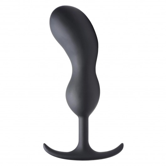 Черный массажер простаты с утяжелителями Premium Silicone Weighted Prostate Plug XL - 20,8 см. - XR Brands - в Ижевске купить с доставкой