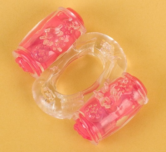 Прозрачное виброкольцо с двумя вибропульками - Toyfa Basic - в Ижевске купить с доставкой