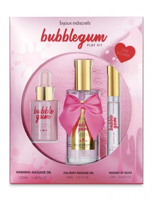 Набор средств для массажа и ласк Bubblegum Play Kit - Bijoux Indiscrets - купить с доставкой в Ижевске