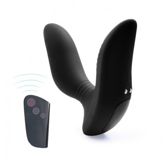 Черный вибромассажер простаты 3,5’’ Remote Control Curve P-spot Massager - 12 см. - Erokay - в Ижевске купить с доставкой