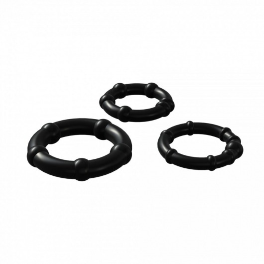 Набор из 3 черных эрекционных колец Babooom Ring Set - Adrien Lastic - в Ижевске купить с доставкой