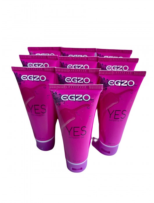 Набор из 10 согревающих лубрикантов на водной основе Egzo Yes (по 50 мл.) - EGZO - купить с доставкой в Ижевске
