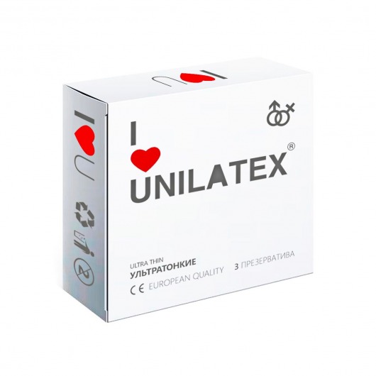 Ультратонкие презервативы Unilatex Ultra Thin - 3 шт. - Unilatex - купить с доставкой в Ижевске