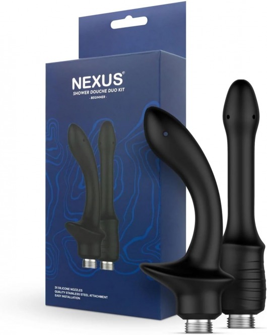 Набор из 2 насадок для анального душа Shower Douche Duo Kit Beginner - Nexus Range - купить с доставкой в Ижевске