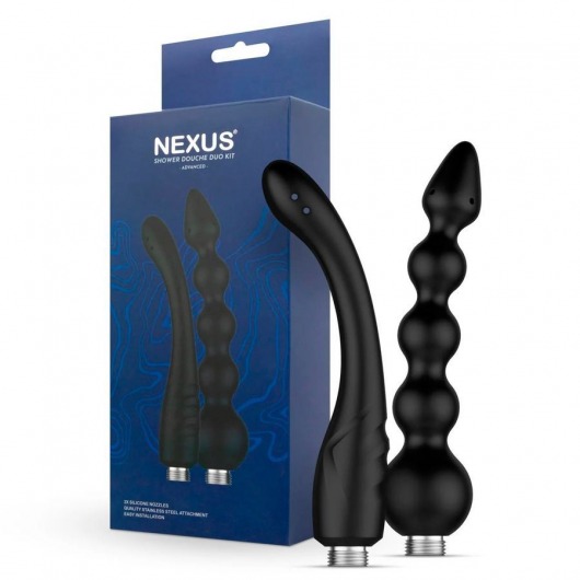 Набор из 2 насадок для анального душа Shower Douche Duo Kit - Nexus Range - купить с доставкой в Ижевске