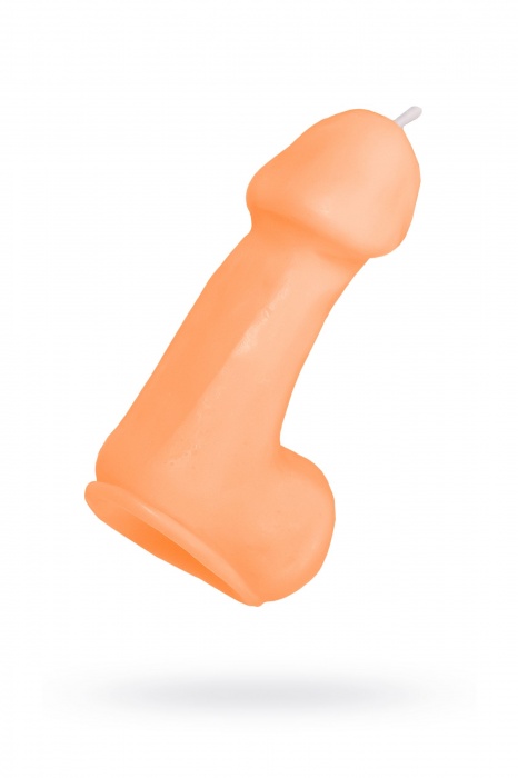 Оранжевая свеча в форме пениса - 47 гр. - Pecado - купить с доставкой в Ижевске