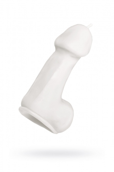 Белая свеча в форме пениса - 47 гр. - Pecado - купить с доставкой в Ижевске