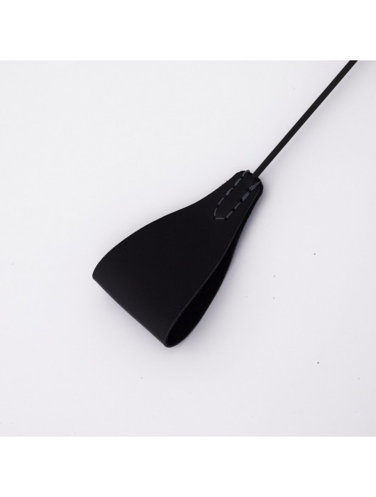 Стек с широким черным кожаным наконечником и металлической ручкой - 67 см. - Crazy Handmade - купить с доставкой в Ижевске