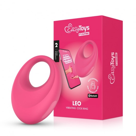 Розовое интерактивное эрекционное виброкольцо Leo - Easy toys - в Ижевске купить с доставкой