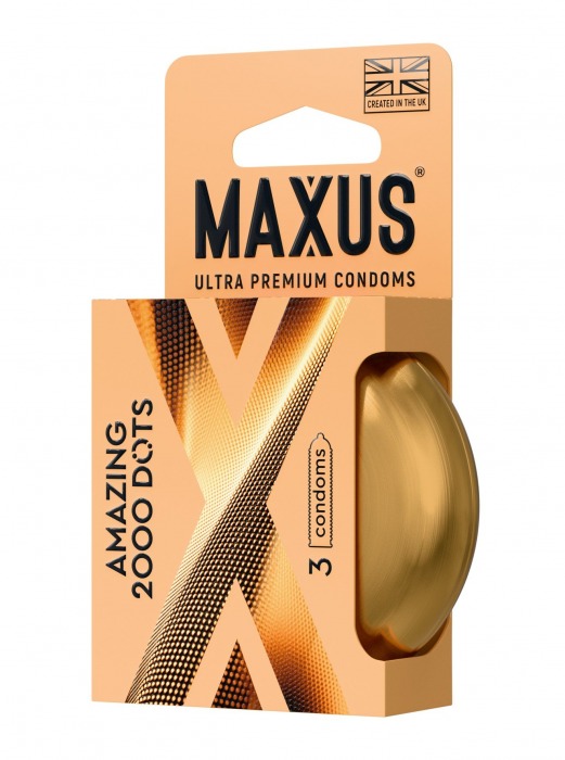 Точечные презервативы MAXUS 2000 Amazing Dots с железным кейсом - 3 шт. - Maxus - купить с доставкой в Ижевске