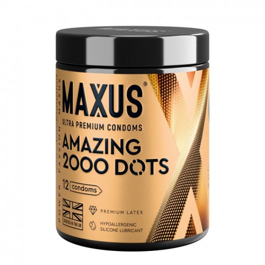 Точечные презервативы MAXUS 2000 Amazing Dots с железным кейсом - 12 шт. - Maxus - купить с доставкой в Ижевске