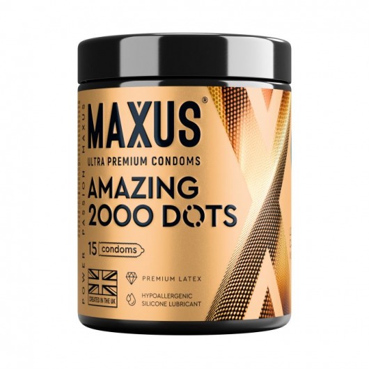 Точечные презервативы MAXUS 2000 Amazing Dots с железным кейсом - 15 шт. - Maxus - купить с доставкой в Ижевске