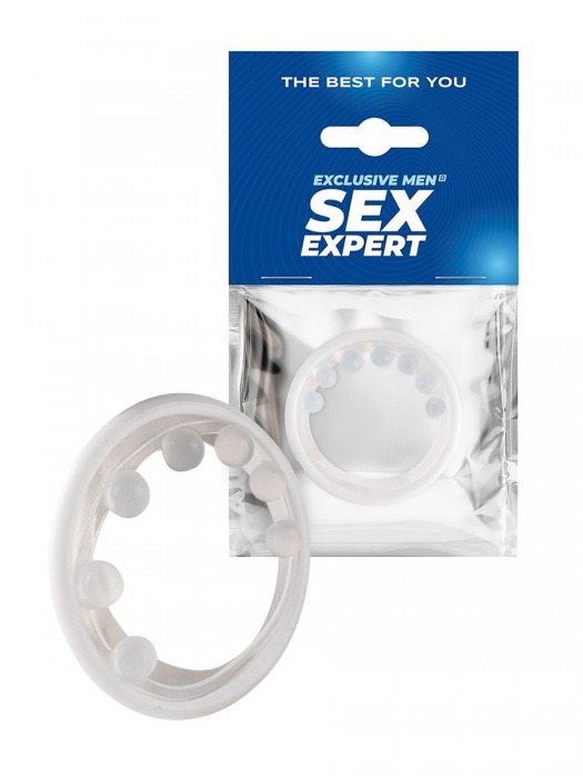 Эрекционное кольцо с мягкой стимулирующей насадкой - Sex Expert - в Ижевске купить с доставкой
