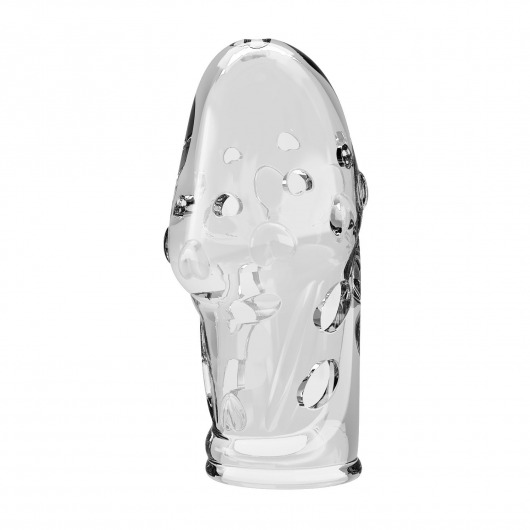 Прозрачная насадка на пенис Booker - 8 см. - Baile - в Ижевске купить с доставкой