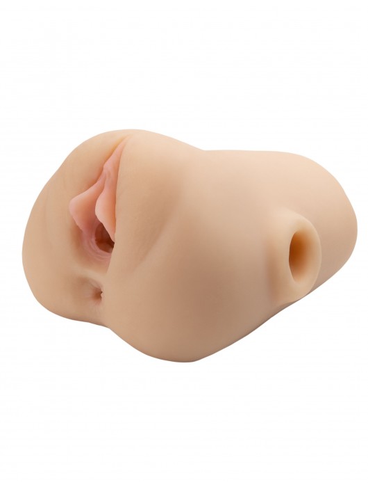 Телесный мастурбатор с вибрацией Double Pounder Vibrating Squeeze Stroker - Pipedream - в Ижевске купить с доставкой