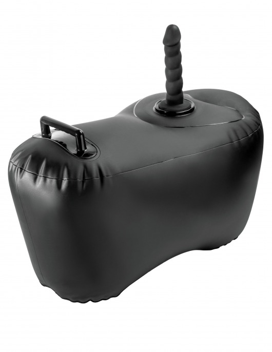 Черное надувное кресло с платформой для фиксации дилдо Body Dock Inflatable Love Seat - Pipedream - купить с доставкой в Ижевске