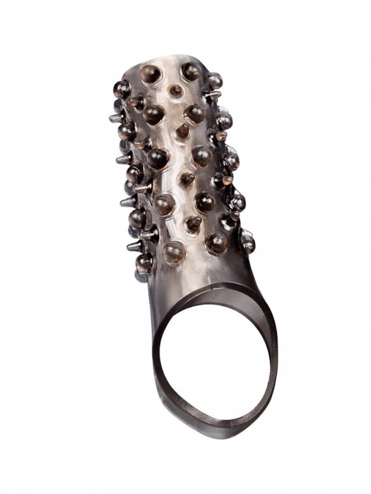 Дымчатая насадка на пенис с шипами и выпуклостями - 12,5 см. - Sex Expert - в Ижевске купить с доставкой