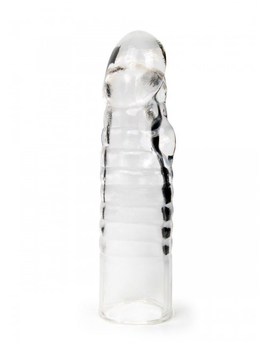 Прозрачная закрытая насадка на член - 15 см. - Sex Expert - в Ижевске купить с доставкой