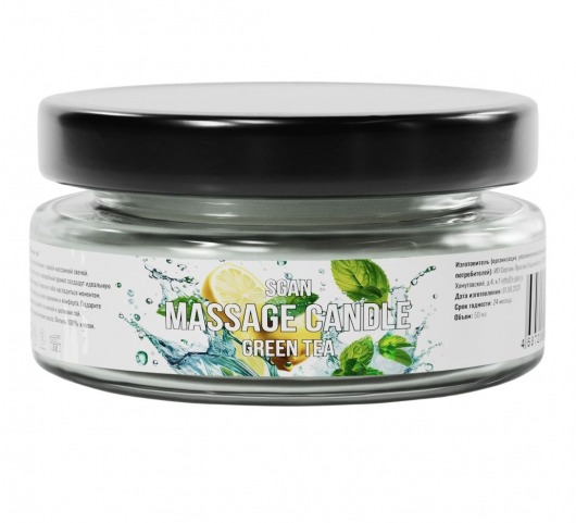 Массажная свеча «Зелёный чай» - 50 мл. - SGAN - купить с доставкой в Ижевске
