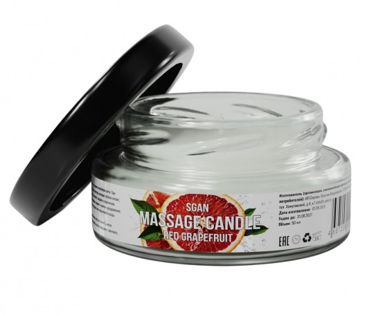 Массажная свеча «Красный грейпфрут» - 50 мл. - SGAN - купить с доставкой в Ижевске
