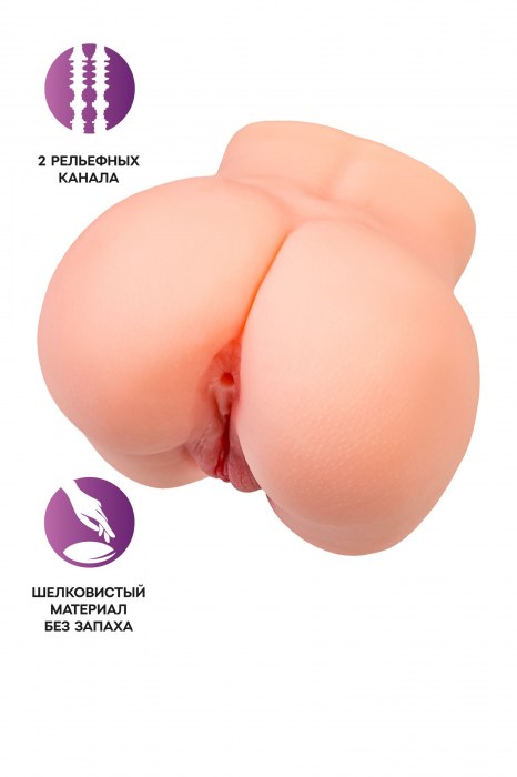 Реалистичный мастурбатор в форме попки с двумя любовными входами - No Name - в Ижевске купить с доставкой
