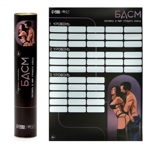 Плакат для двоих со скретч-слоем «БДСМ» - Сима-Ленд - купить с доставкой в Ижевске