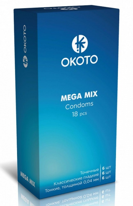 Презервативы OKOTO Mega Mix - 18 шт. - Sitabella - купить с доставкой в Ижевске