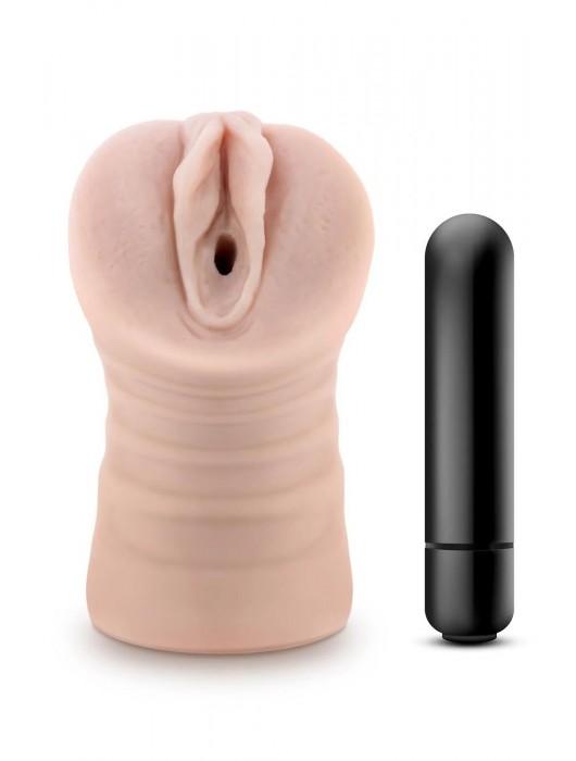 Телесный мастурбатор-вагина Ayumi с вибрацией - Blush Novelties - в Ижевске купить с доставкой