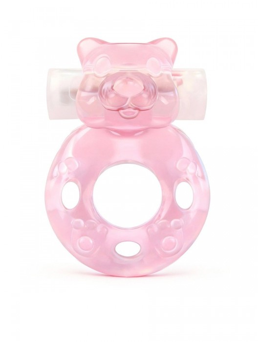 Розовое эрекционное виброкольцо в форме мишки - 1137 - в Ижевске купить с доставкой