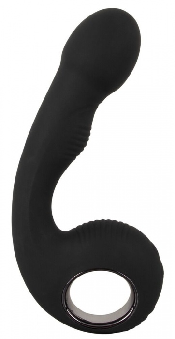 Черный силиконовый вибратор G   P-Spot Vibrator - 16,8 см. - Orion