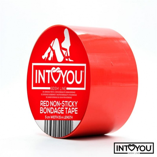 Красный скотч для фиксации Non-Sticky Bondage Tape - 15 м. - Intoyou - купить с доставкой в Ижевске