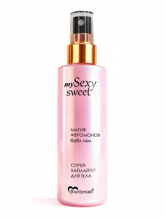 Спрей хайлайтер для тела Sexy Sweet с ароматом бабл-гам, шиммером и феромонами - 200 мл. -  - Магазин феромонов в Ижевске