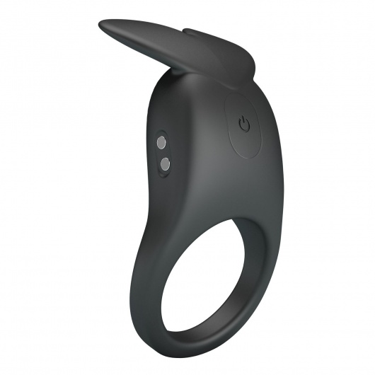 Черное перезаряжаемое виброкольцо Carlton - Baile - в Ижевске купить с доставкой