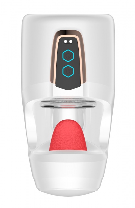 Белый мастурбатор с язычком и возвратно-поступательными движениями - Secwell - в Ижевске купить с доставкой