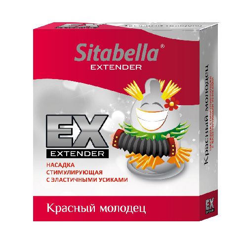 Стимулирующая насадка Sitabella Extender  Красный молодец - Sitabella - купить с доставкой в Ижевске