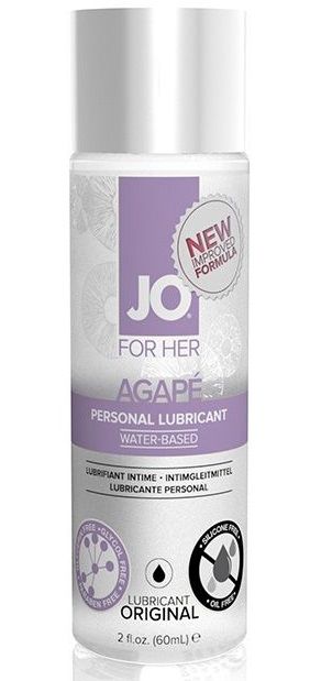 Лубрикант на водной основе для женщин JO AGAPE LUBRICANT ORIGINAL - 60 мл. - System JO - купить с доставкой в Ижевске