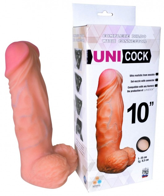 Фаллическая насадка Харнесс UNICOCK 10  - 25 см. - LOVETOY (А-Полимер) - купить с доставкой в Ижевске