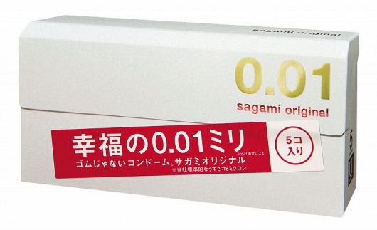 Супер тонкие презервативы Sagami Original 0.01 - 5 шт. - Sagami - купить с доставкой в Ижевске