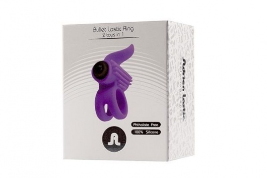 Эрекционное кольцо с подхватом мошонки и стимуляцией клитора Bullet Lastic Ring - Adrien Lastic - в Ижевске купить с доставкой