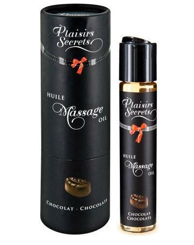 Массажное масло с ароматом шоколада Huile de Massage Gourmande Chocolat - 59 мл. - Plaisir Secret - купить с доставкой в Ижевске