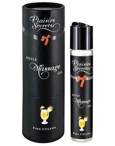 Массажное масло с ароматом пина колады Huile de Massage Gourmande Pina Colada - 59 мл. - Plaisir Secret - купить с доставкой в Ижевске