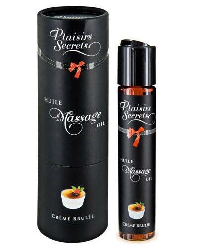 Массажное масло с ароматом крем брюле Huile de Massage Gourmande Creme Brulée - 59 мл. - Plaisir Secret - купить с доставкой в Ижевске